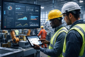 Technical support team monitoring ERP performance