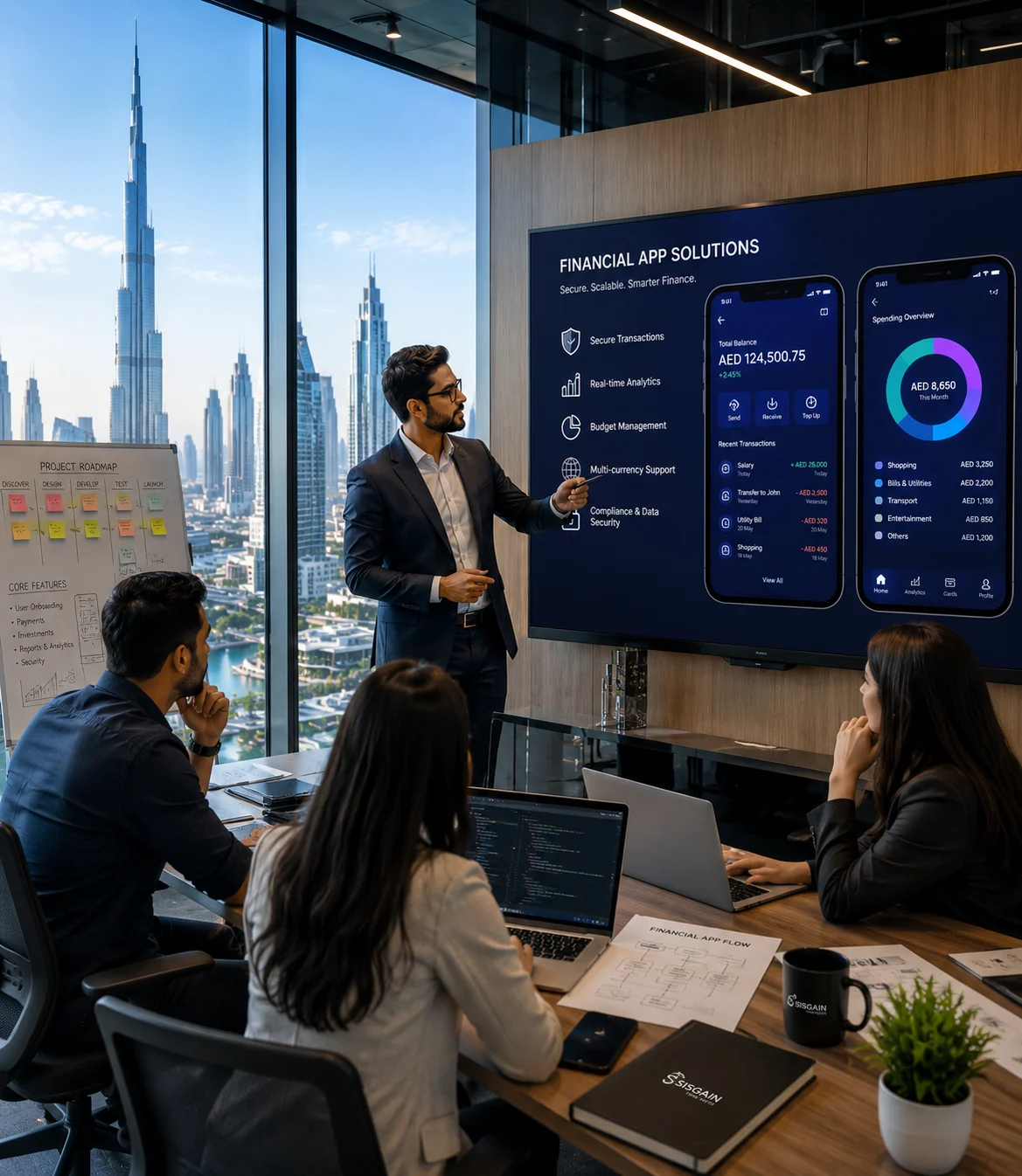 SISGAIN financial app development — UAE banking, payments and investment platforms