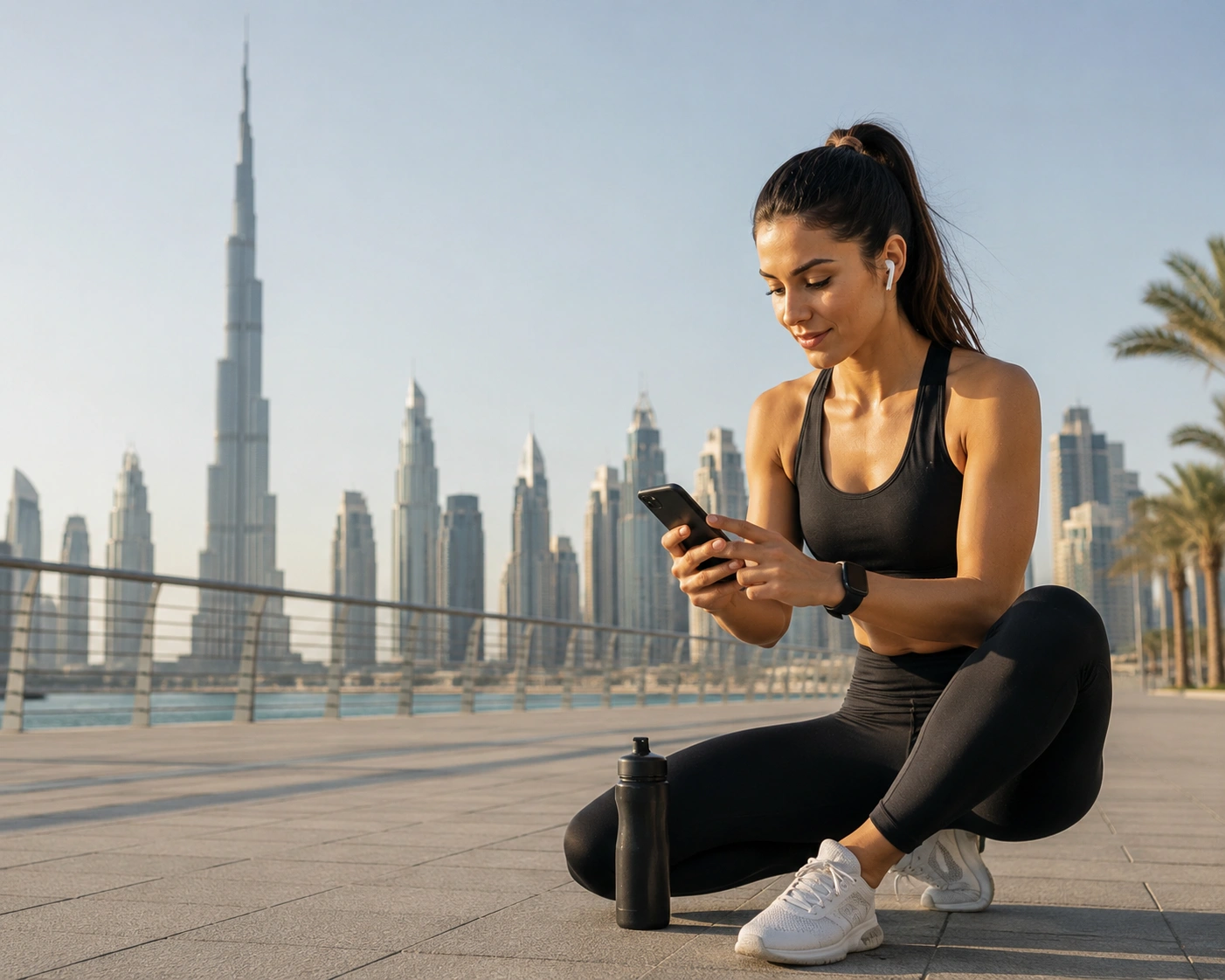 Fitness app launch screen on a mobile device