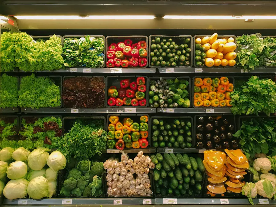 Grocery store aisle representing grocery delivery software