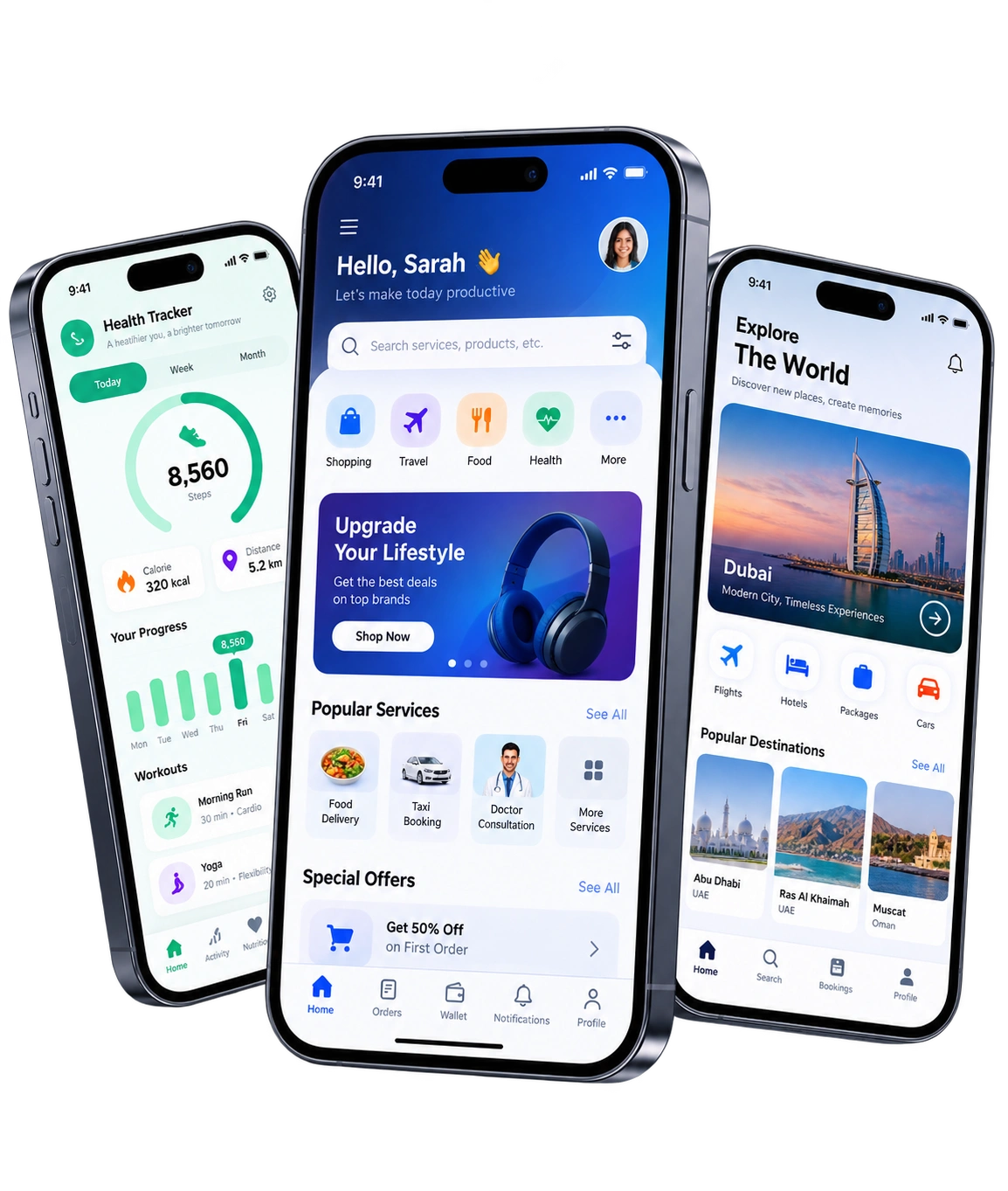 Mobile app dashboard mockup designed by SISGAIN