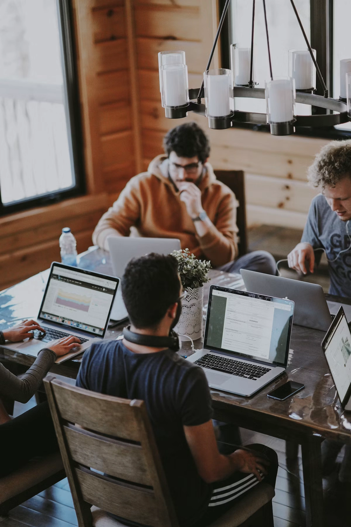 AI engineering team collaborating on an NLP project