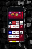 Mobile app vertical layout with watchlist and continue watching