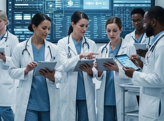 Encrypted data security layers protecting a telemedicine platform