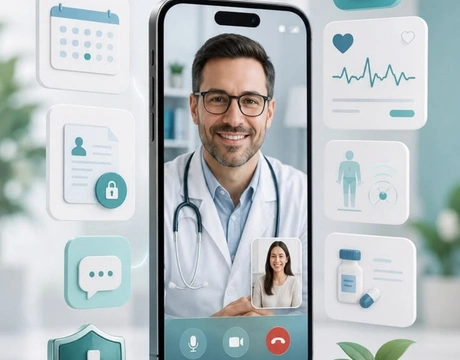 Healthcare team ready to launch a telemedicine platform