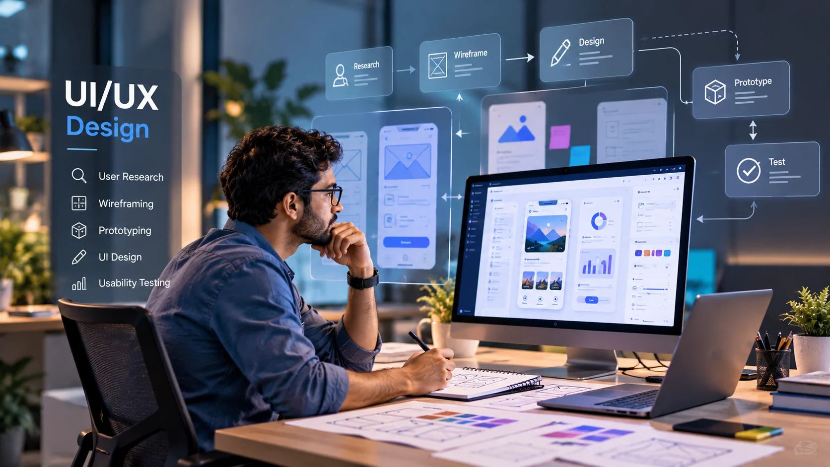UI and UX design prototypes for transportation dispatcher console and dashboards
