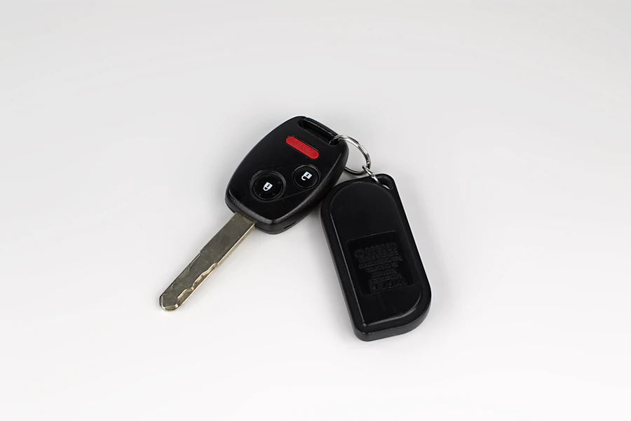 Car key with remote, representing car rental booking technology