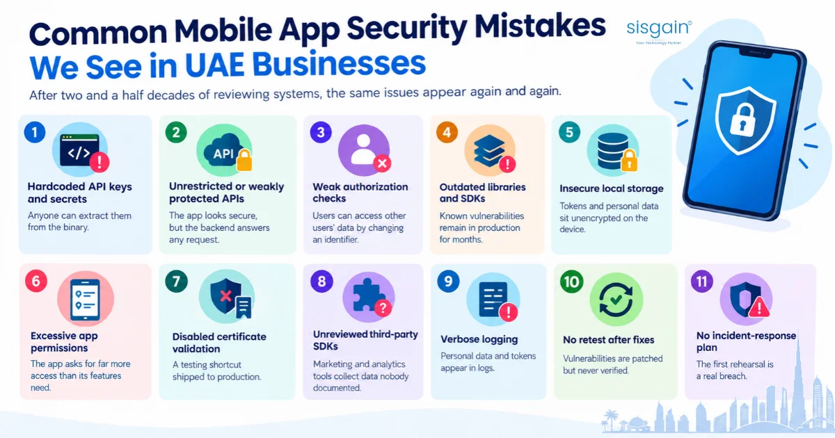 11 common mobile app security mistakes in UAE businesses