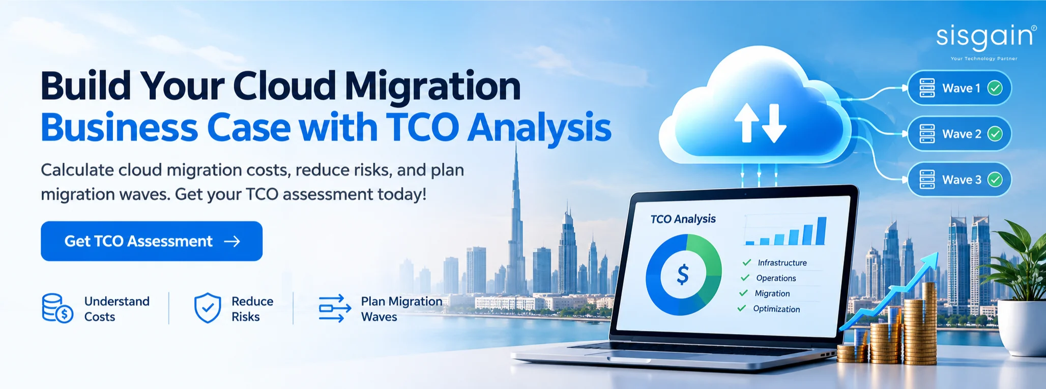 Cloud Migration TCO Analysis and Cost Assessment Banner
