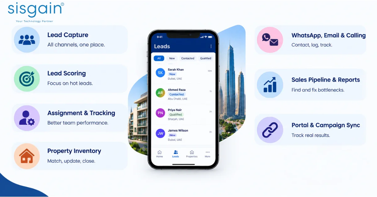 Broker CRM mobile app features for real estate lead management