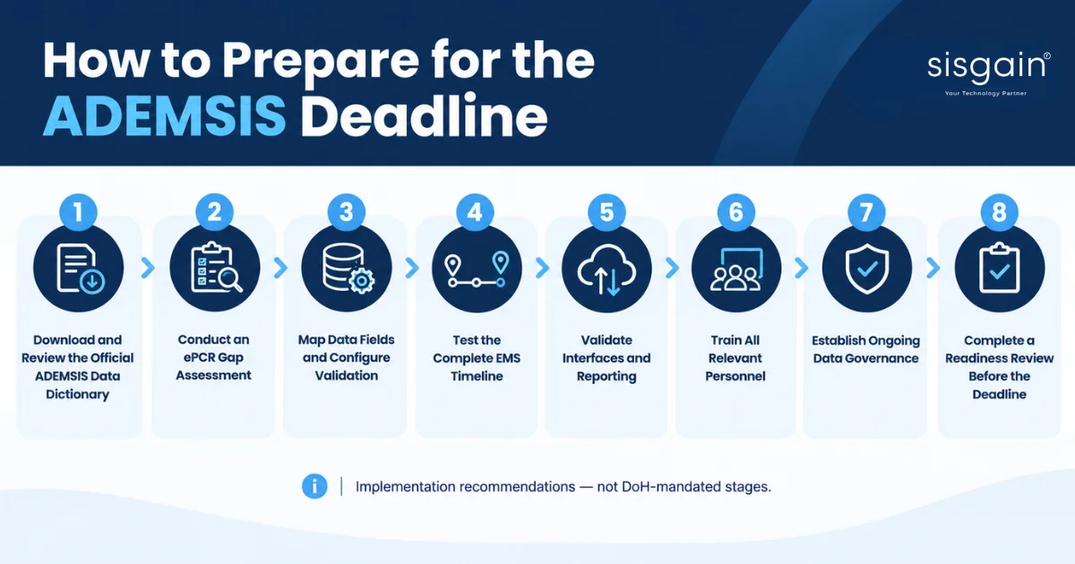 ADEMSIS deadline preparation roadmap with eight key steps