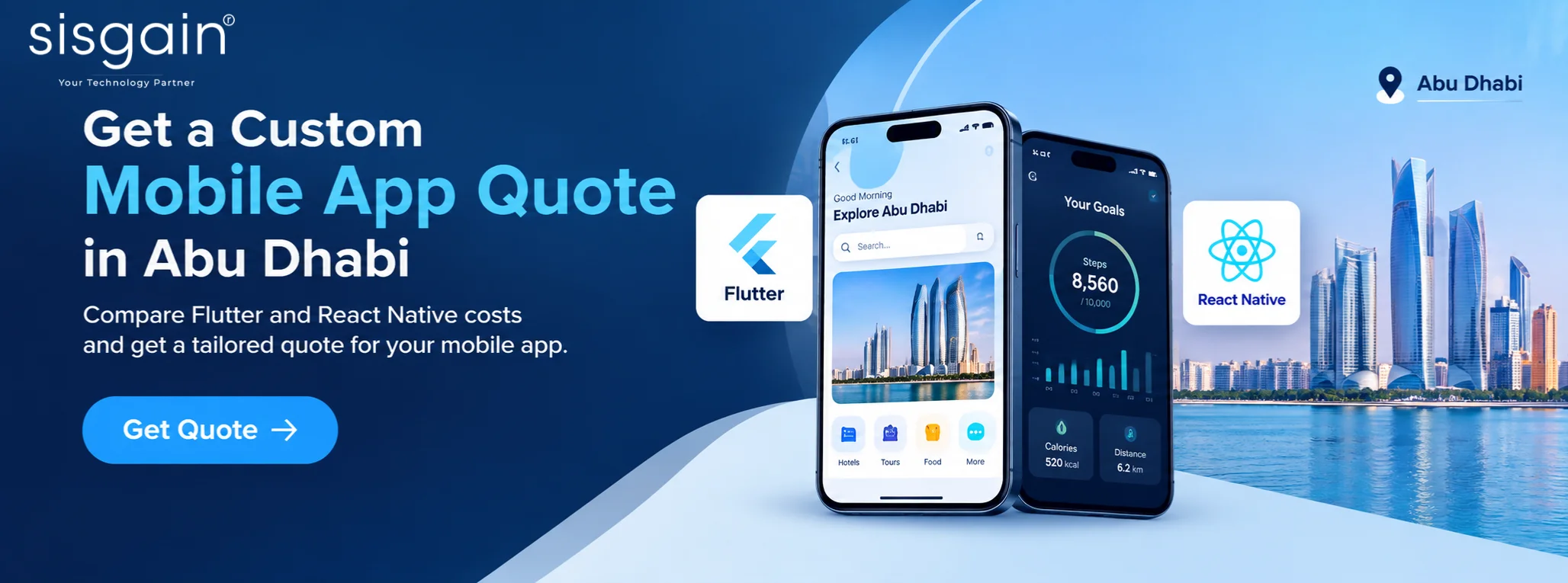 Custom mobile app quote in Abu Dhabi