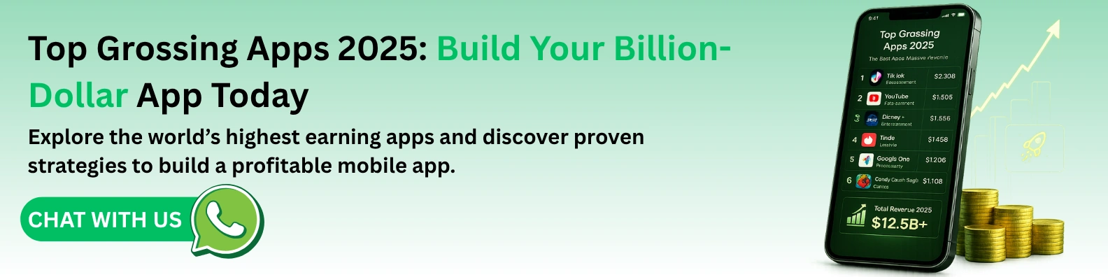 Top Grossing Apps 2025 revenue growth mobile app banner