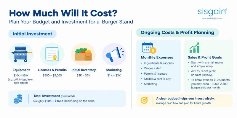 budgeting and investment for burger stand