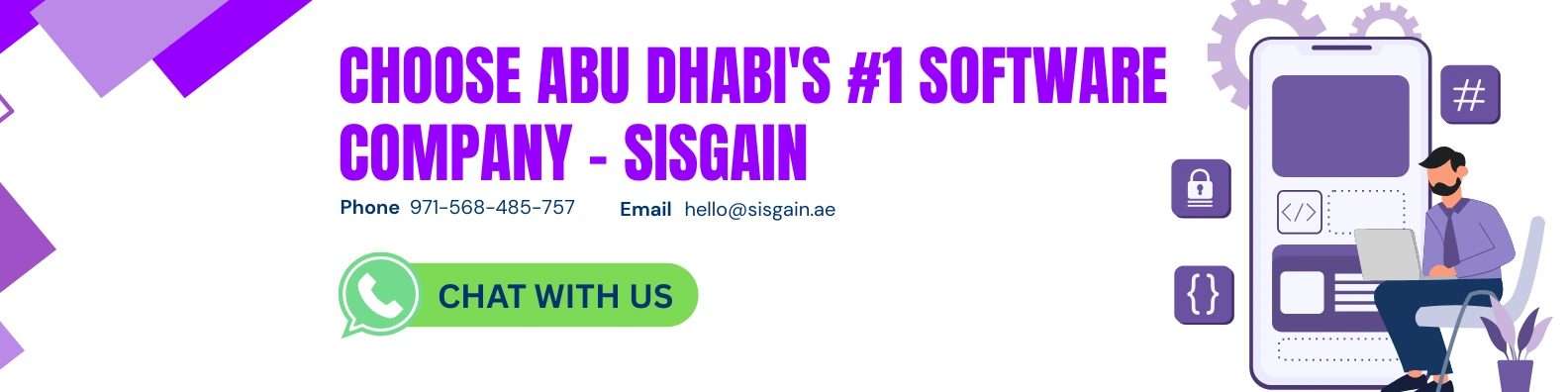 Abu Dhabi software company app development services banner