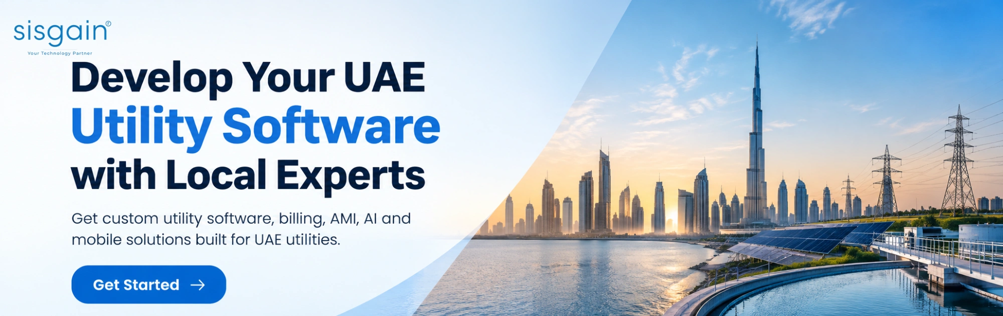 UAE utility software development solutions banner