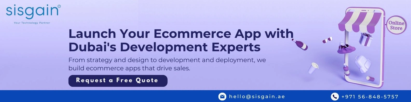 Launch your ecommerce app with Dubai&rsquo;s development experts, offering end-to-end ecommerce app design, development, and deployment services to drive online sales.