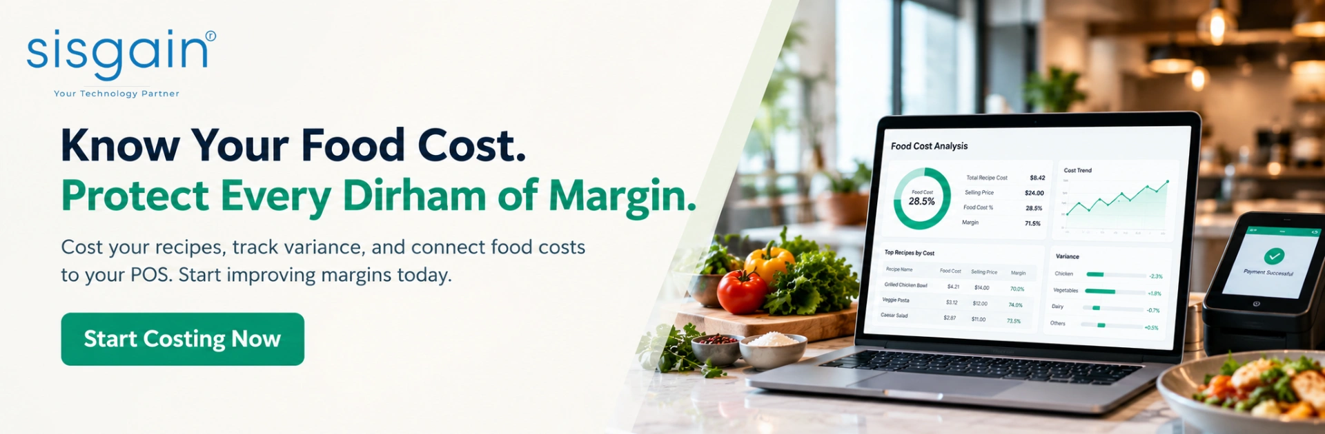 Food cost tracking software to protect restaurant margins