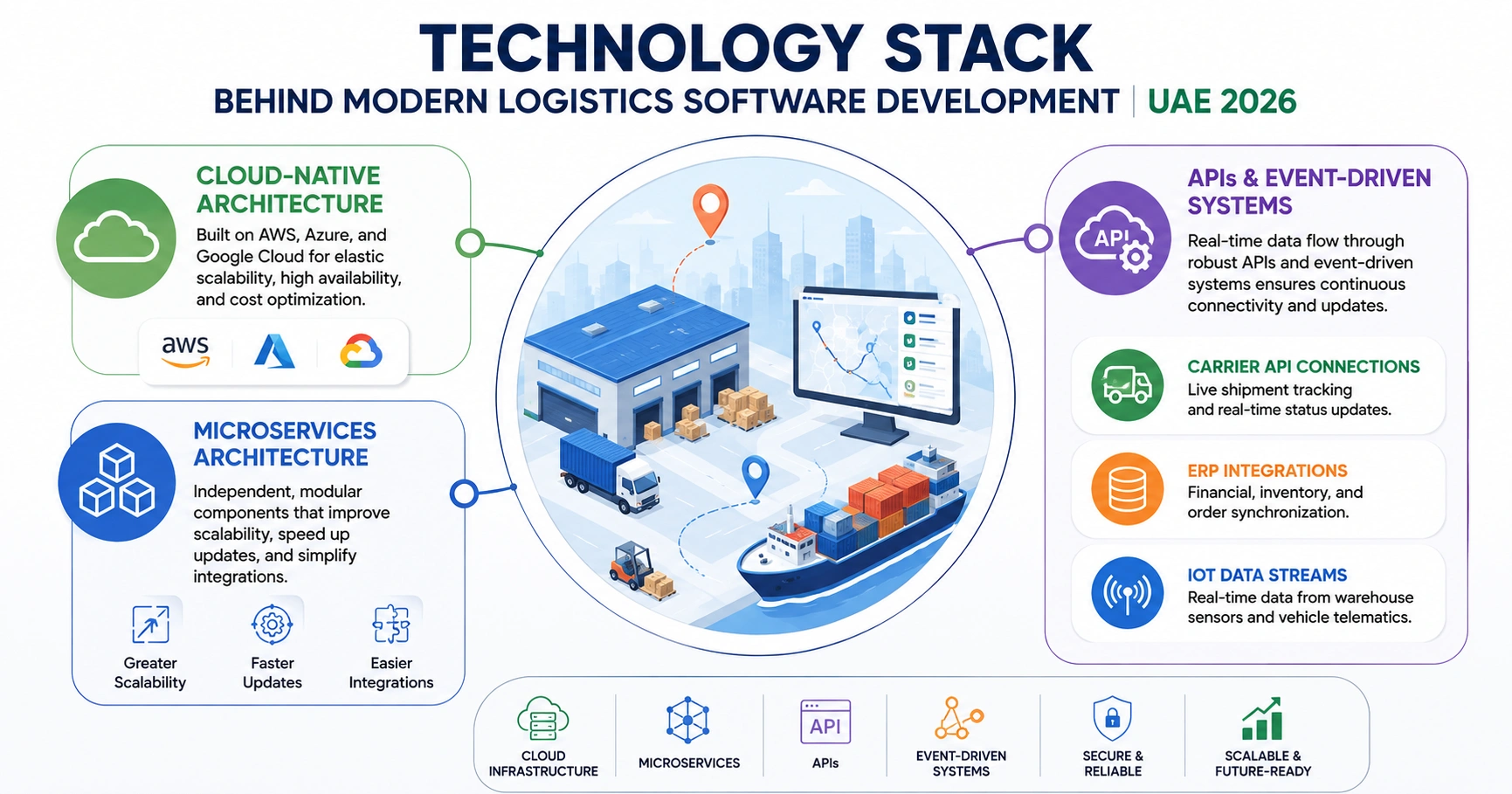 Technology Stack Behind Modern Logistics Software Development UAE