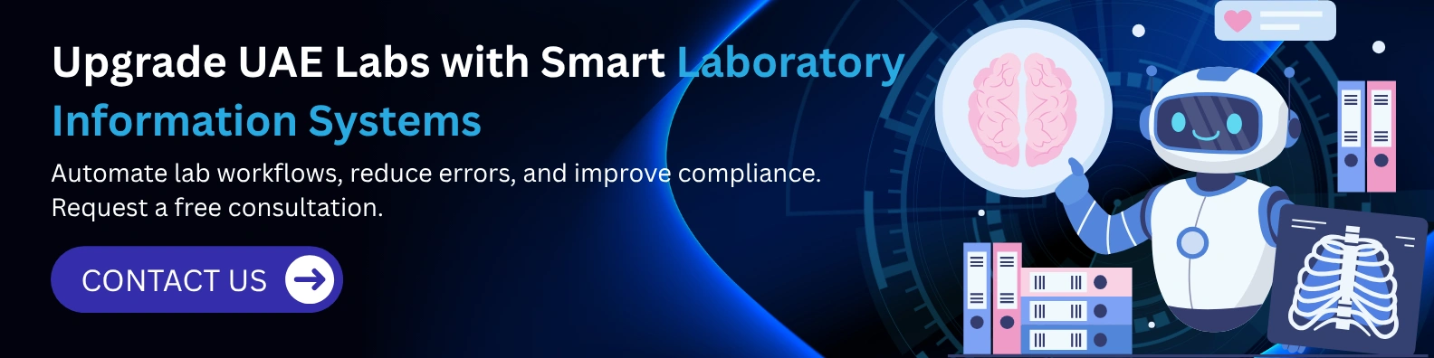 Smart Laboratory Information System banner for UAE healthcare laboratories