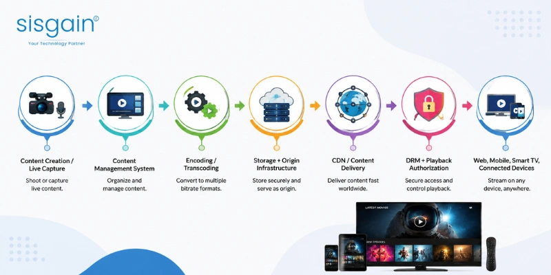 OTT content delivery workflow