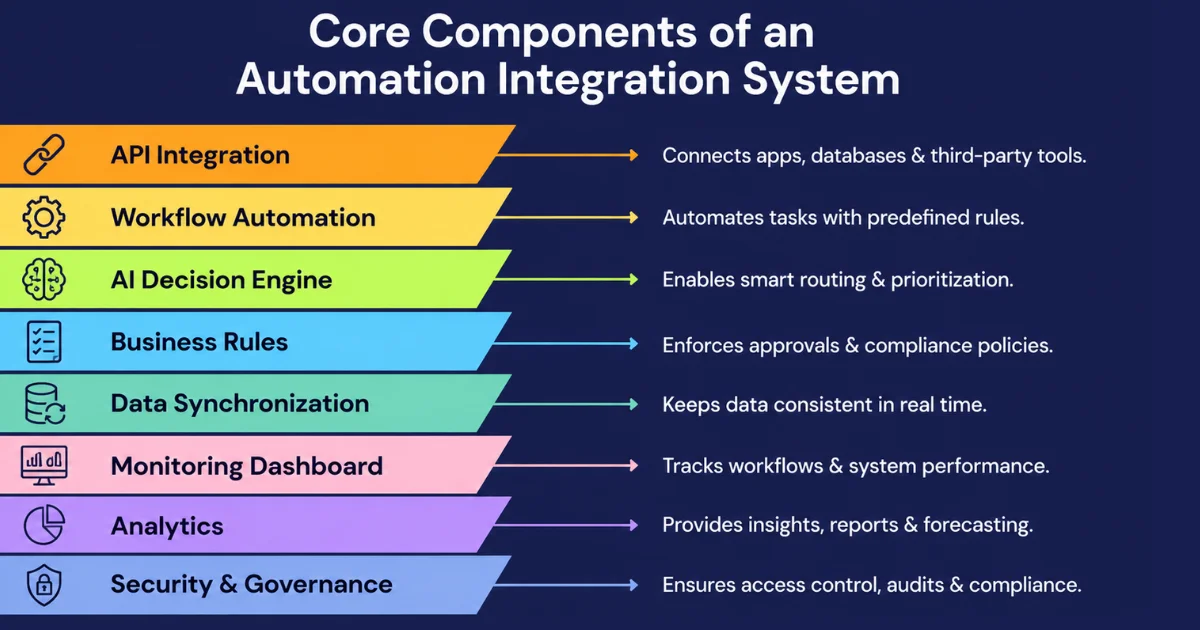 Core components of an automation integration system