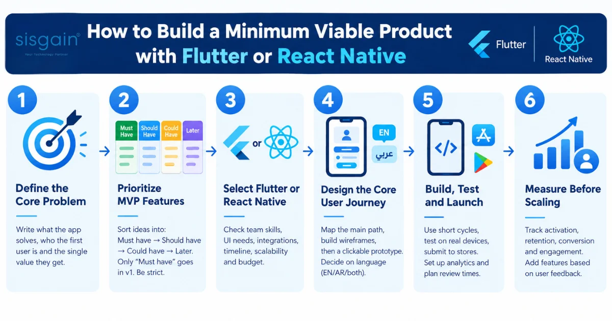 How to build an MVP with Flutter or React Native step-by-step