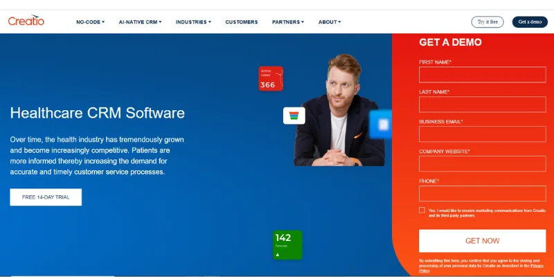 creatio healthcare crm