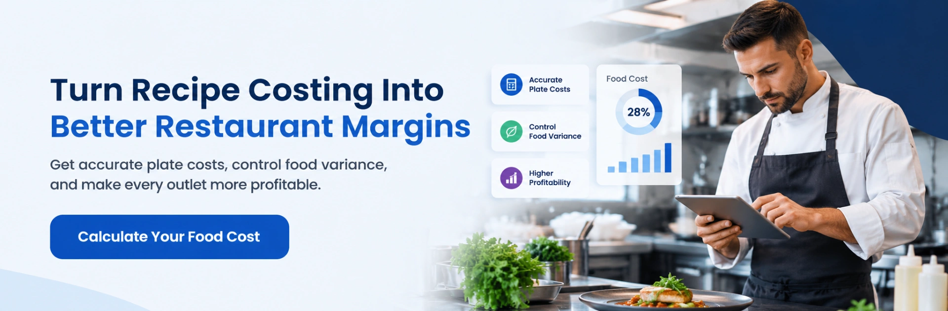 Recipe costing to improve restaurant margins and food cost control