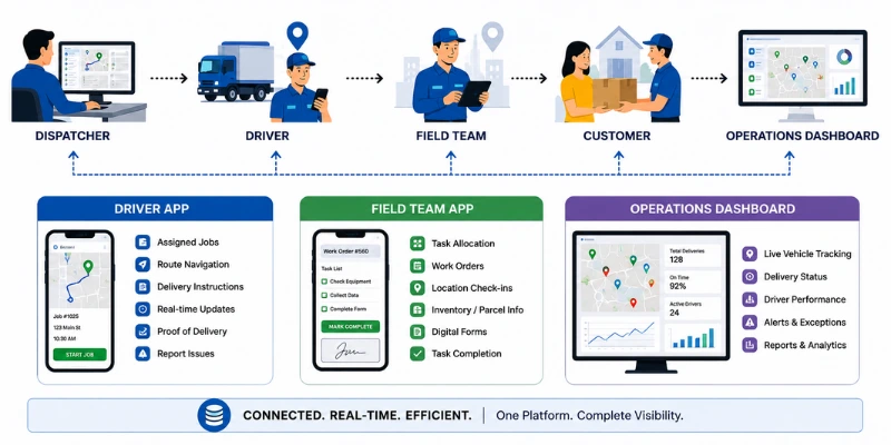Logistics Mobile Apps Connect Drivers Field Teams