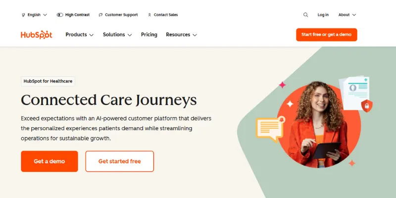 hubspot healthcare hub
