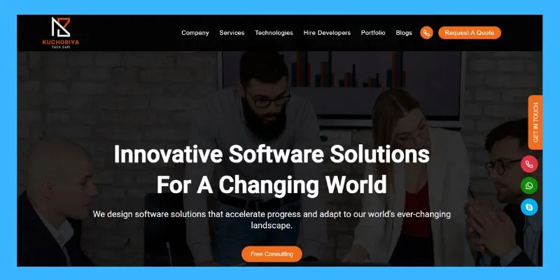 kuchoriya techsoft webpage