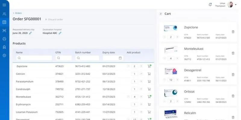 Pharmacy management dashboard