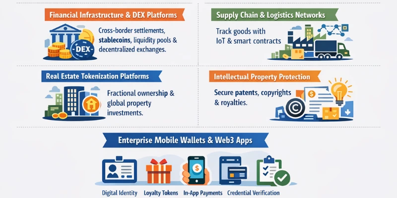 types of blockchain applications enterprises building